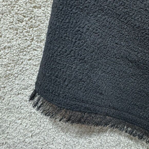 Club Monaco Kelela Fringe Shorts Women's 00 Black Textured Pockets Lined New NWT - Picture 11 of 14